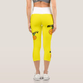 Schönes Gelborange Capri Leggings (Rückseite)