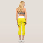 Schönes Gelborange Capri Leggings (Rückseite)
