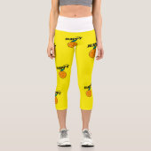 Schönes Gelborange Capri Leggings (Vorderseite)