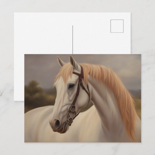 Schönes Gemälde von Pferden Postkarte (Vorne/Hinten)
