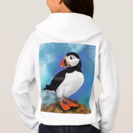 Schönes Gemälde von Puffin Bird Migning - Hoodie
