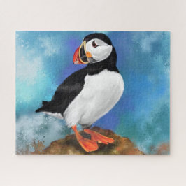 Schönes Gemälde von Puffin Bird Migning - Puzzle