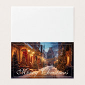 Schönes, gemütliches Weihnachtsmotiv in einer trau (Außenseite Aufgefaltet)