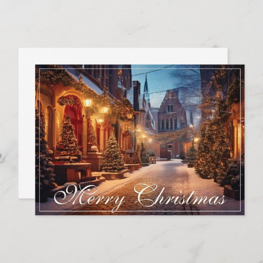 Schönes, gemütliches Weihnachtsmotiv in einer trau (Vorne/Hinten)