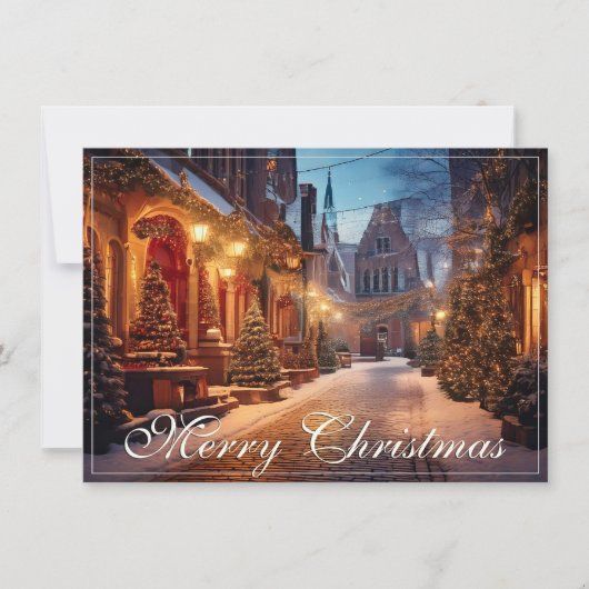 Schönes, gemütliches Weihnachtsmotiv in einer trau (Vorderseite)