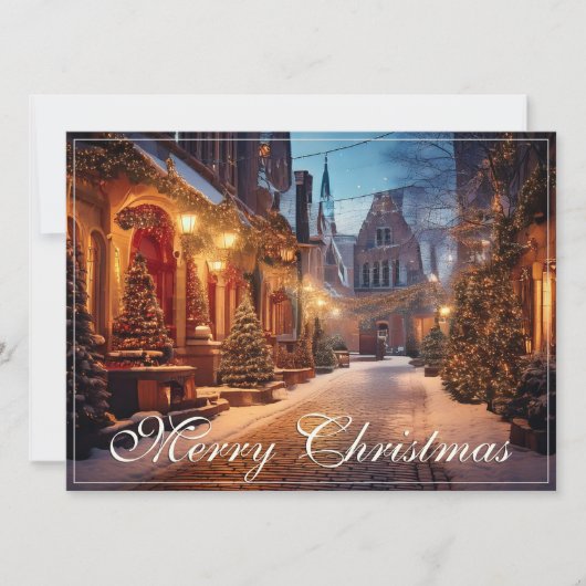 Schönes, gemütliches Weihnachtsmotiv in einer trau (Vorderseite)