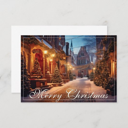 Schönes, gemütliches Weihnachtsmotiv in einer trau (Vorne/Hinten)