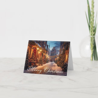 Schönes, gemütliches Weihnachtsmotiv in einer trau Karte