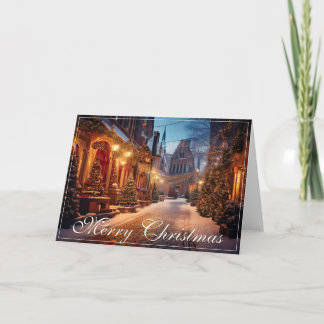 Schönes, gemütliches Weihnachtsmotiv in einer trau Karte