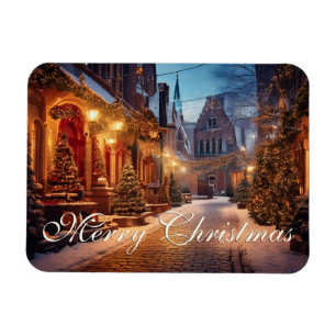 Schönes gemütliches Weihnachtsmotiv in träumerisch Magnet