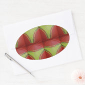 Schönes geometrisch goldgelbes Muster Ovaler Aufkleber (Umschlag)