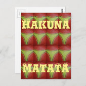 Schönes geometrisch goldgelbes Muster Postkarte (Vorne/Hinten)