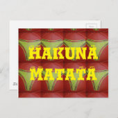 Schönes geometrisch goldgelbes Muster Postkarte (Vorne/Hinten)