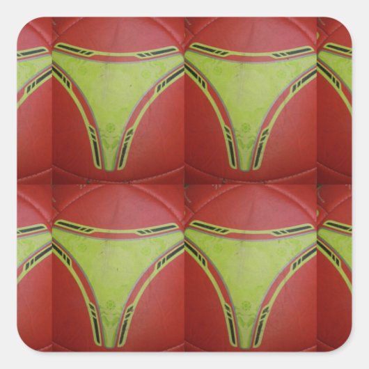 Schönes geometrisch goldgelbes Muster Quadratischer Aufkleber (Vorderseite)