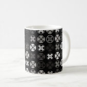 Schönes geometrisches Design abstrakt, Kunst, Kaffeetasse (VorderseiteRechts)