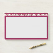 Schönes geometrisches Entwurfsheader-Muster Post-it Klebezettel (Auf Schreibtisch)