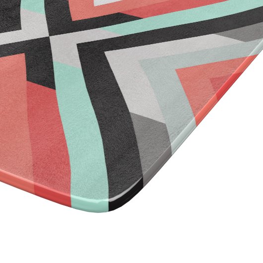 Schönes geometrisches Muster der Minze Schneidebrett (Ecke)