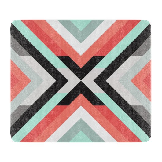 Schönes geometrisches Muster der Minze Schneidebrett (Vorderseite)