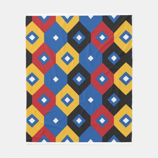 Schönes geometrisches Muster  Fleecedecke (Vorderseite)