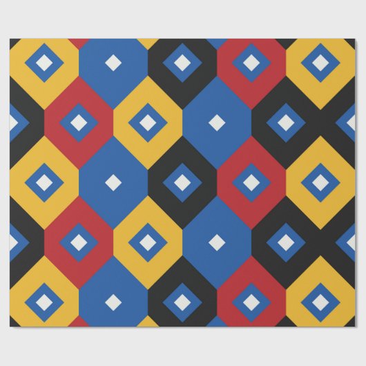 Schönes geometrisches Muster Geschenkpapier (Flach)