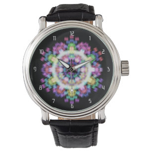Schönes geometrisches Muster hikari05 Armbanduhr