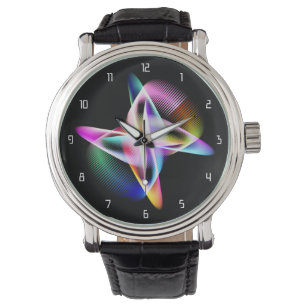 Schönes geometrisches Muster hikari07 Armbanduhr