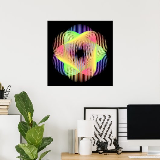 Schönes geometrisches Muster hikari22 Poster (Heimbüro)