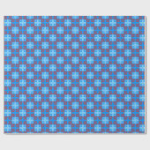 Schönes geometrisches Weihnachtsfest mit Monogramm Geschenkpapier (Flach)