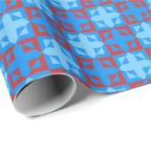 Schönes geometrisches Weihnachtsfest mit Monogramm Geschenkpapier (Rolleneckpunkt)