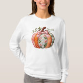Schönes gequiltes Patchwork Gemustert Pumpkin T-Shirt (Vorderseite)