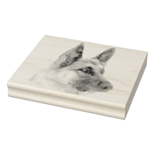 Schönes German Shepherd Dog Portrait Gummistempel (Stempel)