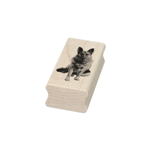 Schönes German Shepherd Dog Portrait Gummistempel (Stempel)