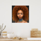 Schönes Geschenk für den Schwarzen Krieger und far Poster (Küche)