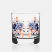 Schönes Geschenk für die Mama Wasserfarbe Blau Pin Whiskyglas (Rechts)