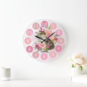 Schönes Geschenk für eine Katze lange Große Wanduhr (Zuhause)