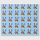 Schönes Geschenk für Panda und Erdbeerblau Geschenkpapier (Flach)