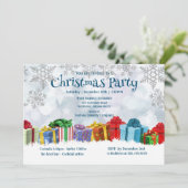 Schönes Geschenk Wrapped Geschenke Weihnachts-Part Einladung (Stehend Vorderseite)