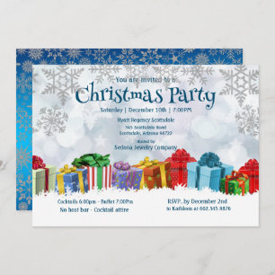 Schönes Geschenk Wrapped Geschenke Weihnachts-Part Einladung