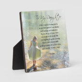 Schönes Geschenk "zu meiner Tochter" Plaque Fotoplatte (Vorderseite)