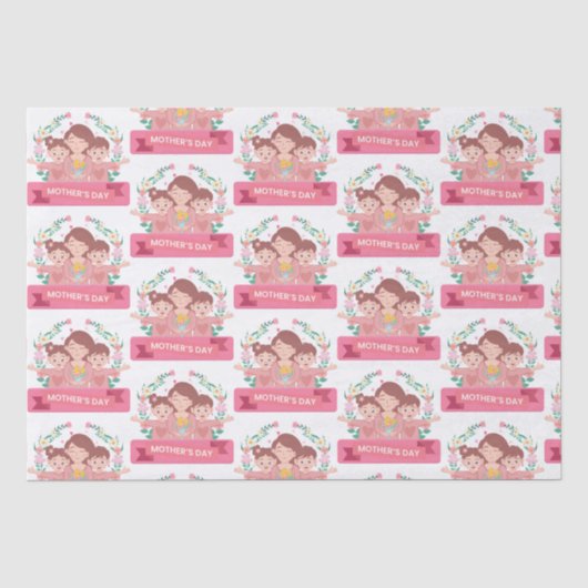 Schönes Geschenkpapier für Muttertag Seidenpapier (Vorderseite)