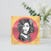 Schönes, geschmeidiges Haar Karte (Stehend Vorderseite)