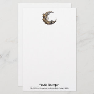 Schönes Gesicht auf dem Mond Briefpapier