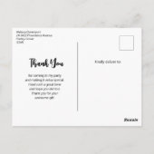 Schönes Gesicht auf dem Mond Danke Postkarte (Rückseite)