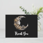 Schönes Gesicht auf dem Mond Dankeskarte (Stehend Vorderseite)