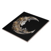 Schönes Gesicht auf dem Mond Fliese (Seite)