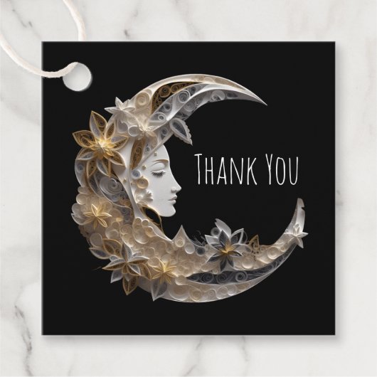 Schönes Gesicht auf dem Mond Geschenkanhänger (Vorderseite)