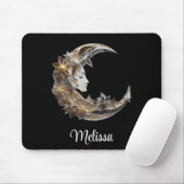 Schönes Gesicht auf dem Mond Mousepad (Mit Mouse)