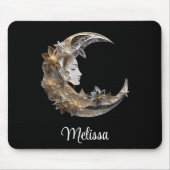 Schönes Gesicht auf dem Mond Mousepad (Vorne)