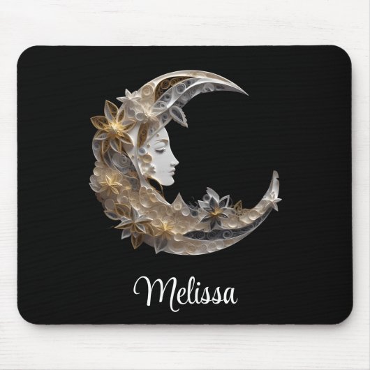 Schönes Gesicht auf dem Mond Mousepad (Vorne)