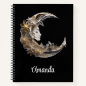 Schönes Gesicht auf dem Mond Notizblock (Vorderseite)